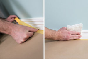 Beskyt gulvet når du maler fodpaneler